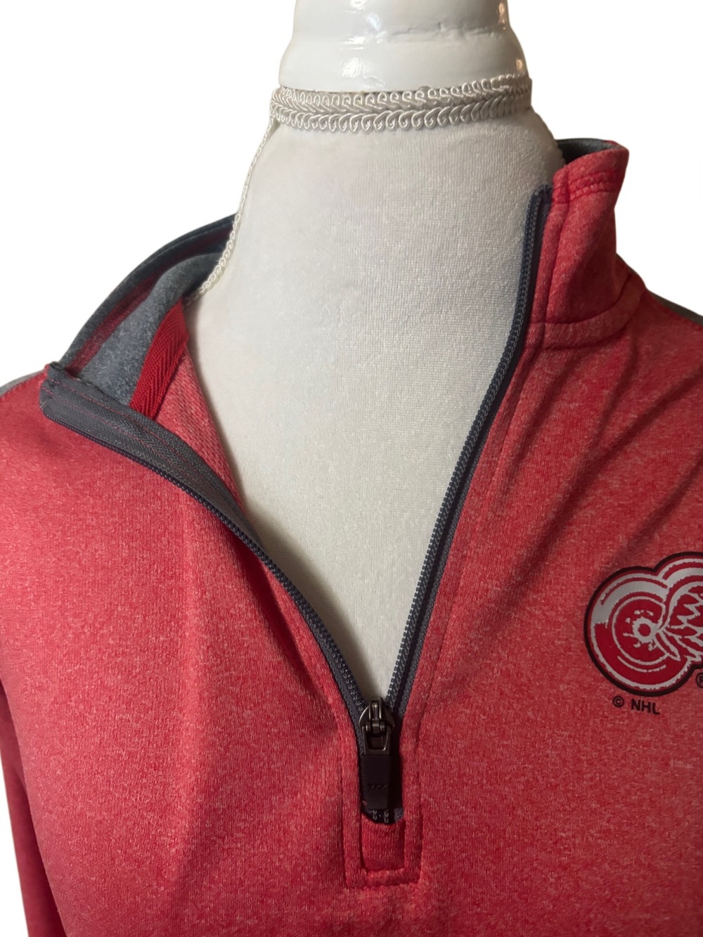 NHL Detroit Red Wings Quarter Zip Pullover Size Small - Picture 3 of 10